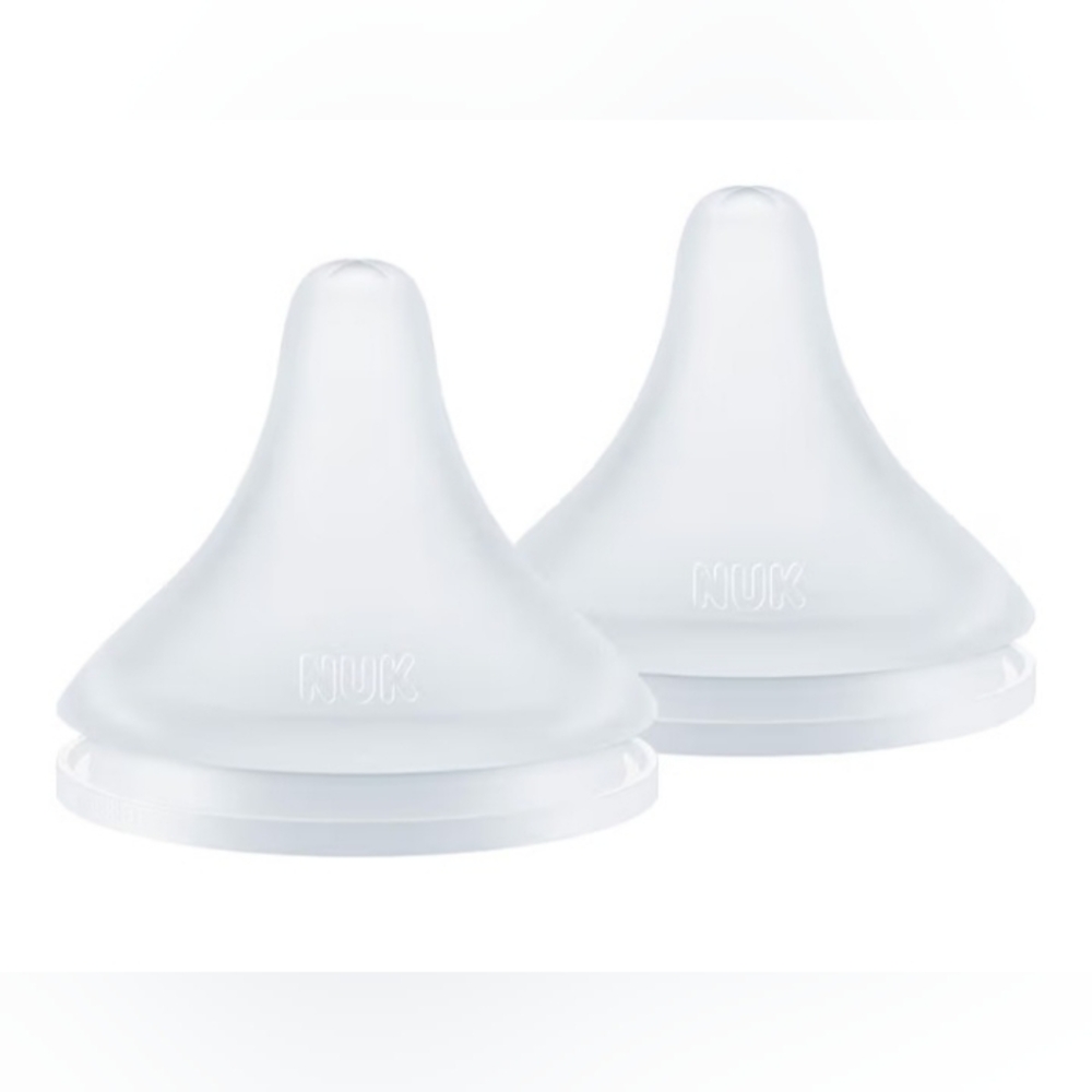 NUK Perfect Match Slow Flow Soft Silicone Nipple Anti-Colic Vent, 6 Pack